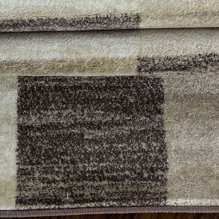 Home Outfitters 2' X 3' Beige Geometric Power Loom Stain Resistant Area Rug