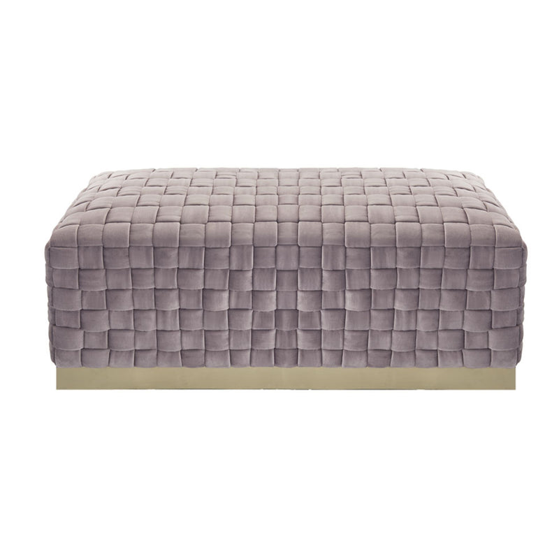 Home Outfitters 40" Lilac And Gold Upholstered Velvet Bench