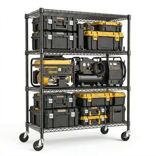 2640 LBS Industrial Metal 4 Tier Shelving Unit with Heavy Duty Construction