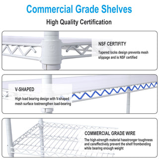 6 Tier Heavy Duty Metal Shelf Wire Shelving Unit