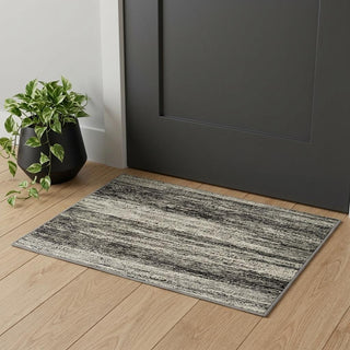 Home Outfitters 2' X 3' Gray and Ivory Abstract Power Loom Area Rug