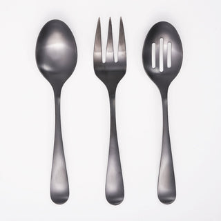 Cambridge Silversmiths Rhiannon Black Satin 3-Piece Hostess Set