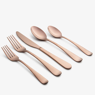 Cambridge Silversmiths Rhiannon Copper Satin 20-Piece Flatware Set, Service for 4