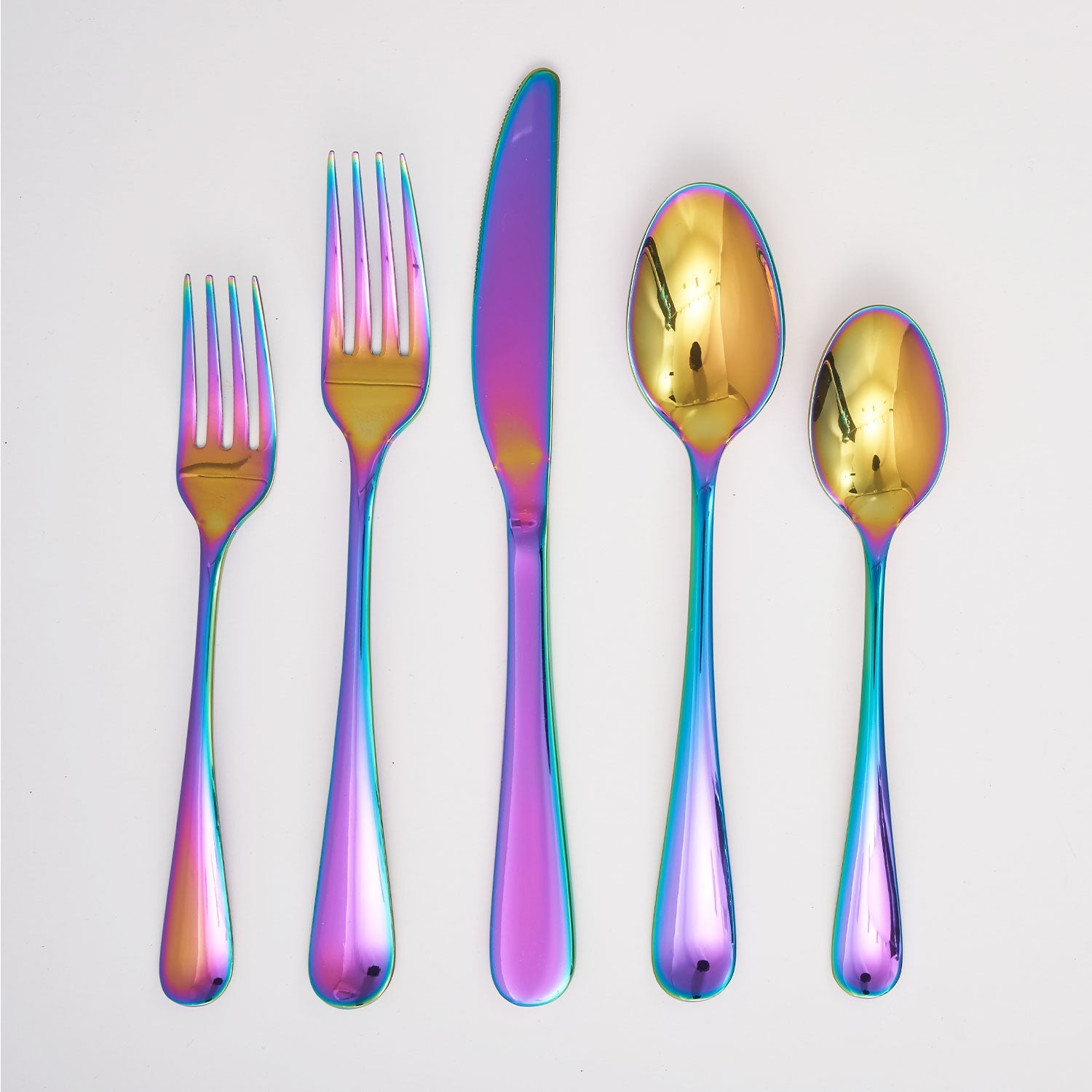 CAMBRIDGE Silversmiths Rhiannon Rainbow Mirror 20-Piece Flatware Set ...