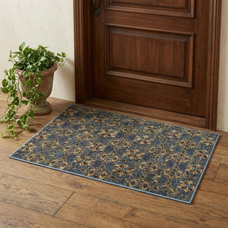 Home Outfitters 2' X 3' Blue And Gold Oriental Area Rug