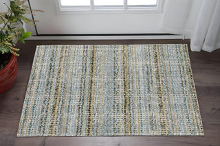 Home Outfitters 2' X 3' Blue And Green Abstract Area Rug