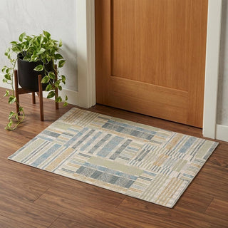 Home Outfitters 2' X 3' Blue And Green Geometric Area Rug