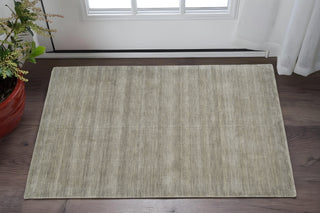 Home Outfitters 2' X 3' Gray and Ivory Wool Hand Woven Area Rug