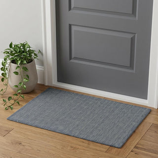 Home Outfitters 2' X 3' Blue and Gray Wool Hand Woven Area Rug