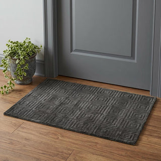 Home Outfitters 2' X 3' Gray Geometric Hand Woven Area Rug