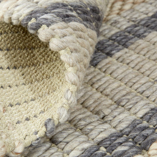 Home Outfitters 2' X 3' Gray and Ivory Wool Hand Woven Area Rug