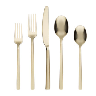Cambridge Silversmiths Beacon Champagne Sand Mirror 20-Piece Flatware Set, Service for 4