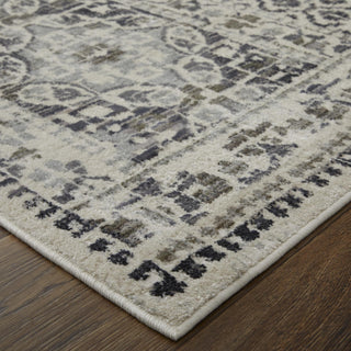 Home Outfitters 4' X 6' Ivory Taupe And Gray Abstract Stain Resistant Area Rug