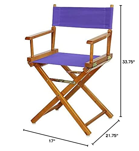 Casual Home 200-55/021-41 Honey Oak Director Chair 18" - Classic Height OakFrame/Purple Canvas