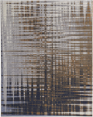 Home Outfitters 2' X 3' Blue Orange And Gray Abstract Power Loom Area Rug
