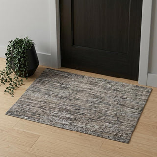 Home Outfitters 2' X 3' Gray Wool Abstract Hand Knotted Area Rug