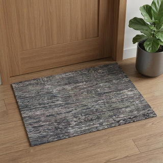 Home Outfitters 2' X 3' Blue and Gray Wool Abstract Hand Knotted Area Rug
