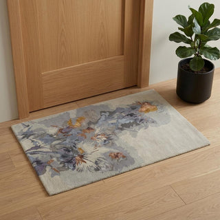 Home Outfitters 2' X 3' Blue and Gray Wool Floral Hand Tufted Area Rug