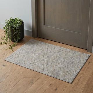 Home Outfitters 2' X 3' Gray and Ivory Abstract Hand Woven Area Rug