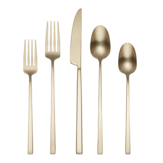 Cambridge Silversmiths Champagne Satin Damaris 20-Piece Flatware Set, Service for 4, 0