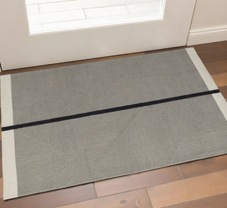 Home Outfitters 2' X 3' Brown and Black Abstract Geometric Hand Tufted Area Rug