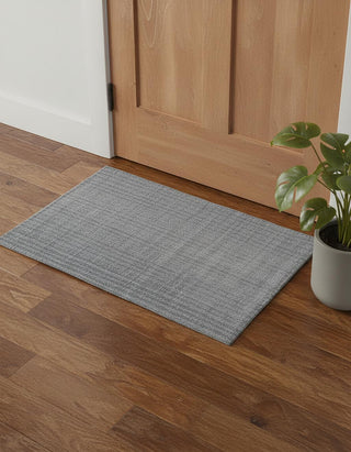 Home Outfitters 2' X 3' Gray Ivory And Blue Hand Woven Area Rug