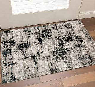 Home Outfitters 2' X 3' Black White And Gray Stain Resistant Area Rug