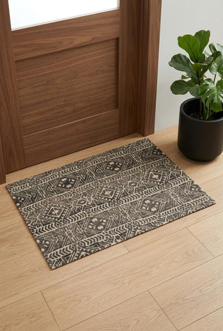 Home Outfitters 2' X 3' Brown Taupe And Ivory Striped Stain Resistant Area Rug