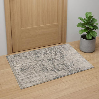 Home Outfitters 2' X 3' Gray And Ivory Abstract Stain Resistant Area Rug
