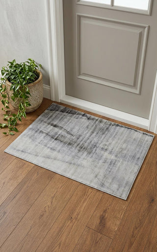 Home Outfitters 2' X 3' Gray Taupe And Ivory Abstract Hand Woven Area Rug