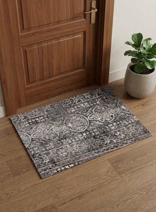 Home Outfitters 2' X 3' Gray Ivory And Taupe Abstract Stain Resistant Area Rug