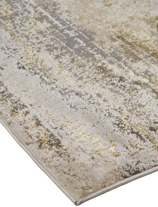 Home Outfitters 2' X 3' Gold Gray And Ivory Abstract Stain Resistant Area Rug