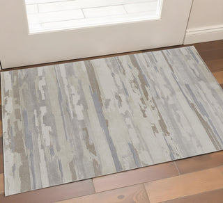 Home Outfitters 2' X 3' Brown Ivory And Tan Abstract Distressed Area Rug