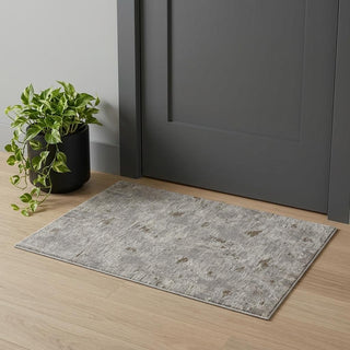 Home Outfitters 2' X 3' Brown and Ivory Abstract Power Loom Distressed Area Rug