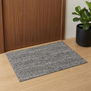 Home Outfitters 2' X 3' Gray and Ivory Abstract Power Loom Area Rug