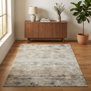 Home Outfitters 4' X 6' Gray Abstract Distressed Area Rug