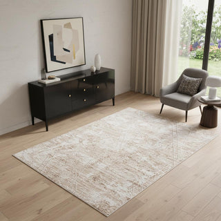 Home Outfitters 4' X 6' Beige Abstract Area Rug