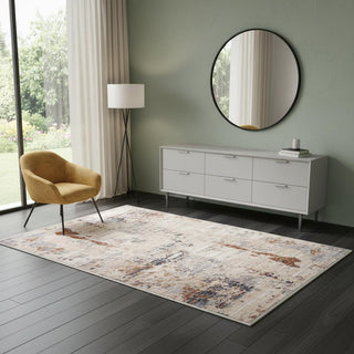 Home Outfitters 4' X 6' Beige Abstract Area Rug