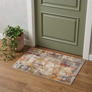 Home Outfitters 2' X 3' Gray Abstract Distressed Area Rug