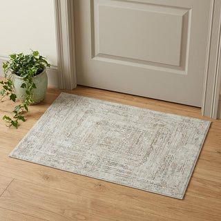 Home Outfitters 2' X 3' Beige Abstract Distressed Area Rug