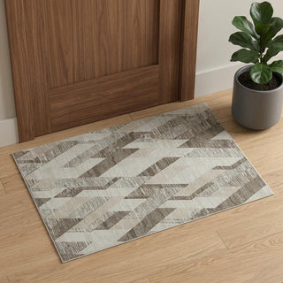 Home Outfitters 2' X 3' Gray Geometric Area Rug
