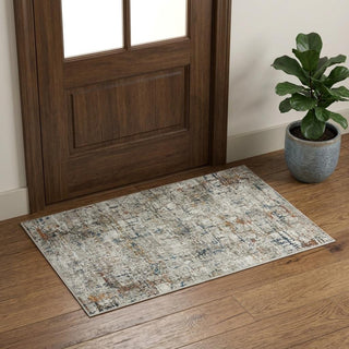 Home Outfitters 2' X 3' Gray Abstract Distressed Area Rug