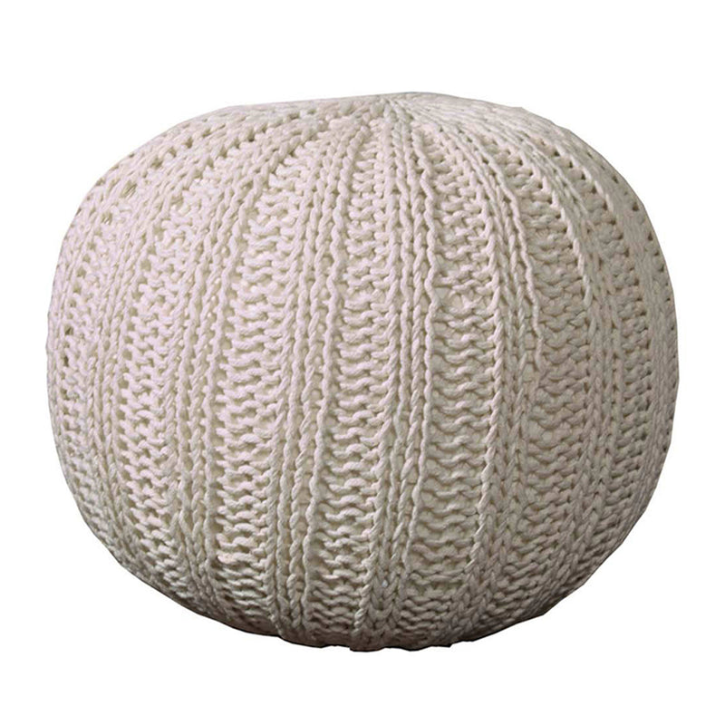 Home Outfitters 20" Beige 100% Cotton Ottoman