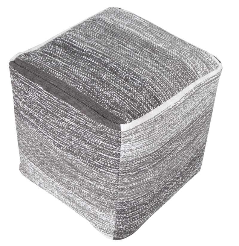 Home Outfitters 16" Gray 100% Cotton Ottoman