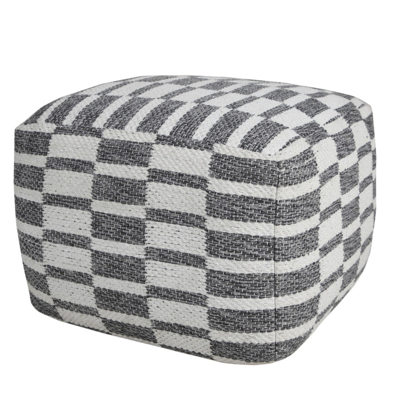 Home Outfitters 18" Gray 100% Cotton Ottoman