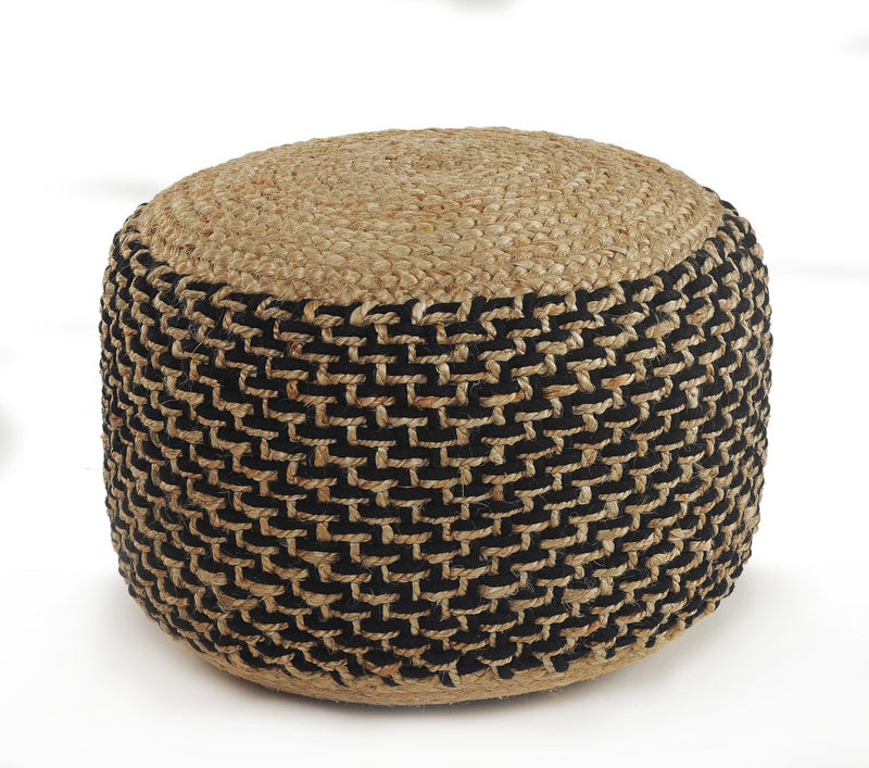 Home Outfitters 18" Tan Jute Ottoman