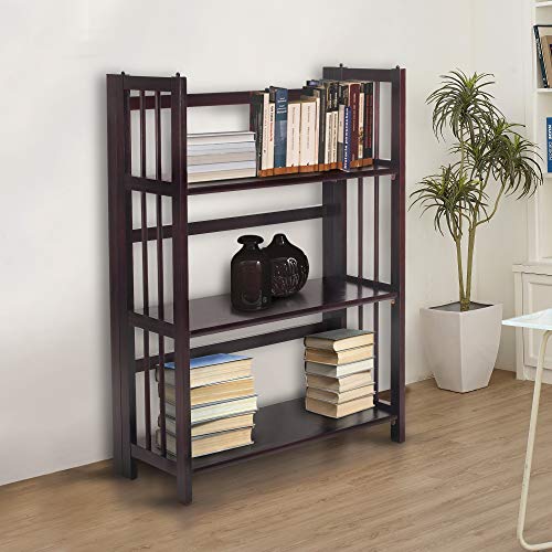 Casual Home 3 Shelf Folding Stackable Bookcase