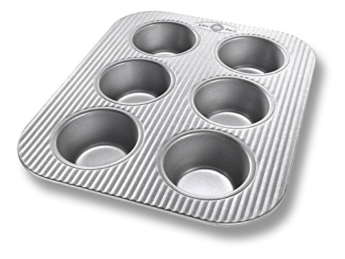 USA Pan Bakeware Toaster Oven Cupcake and Muffin Pan, Nonstick Quick Release Coating, 11 x 9 x 1 1/2", Aluminized Steel