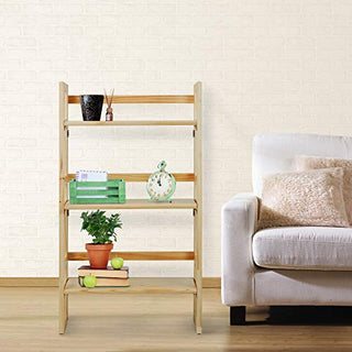 Casual Home 3-Shelf Folding Student Bookcase, 20.75" Wide, Natural