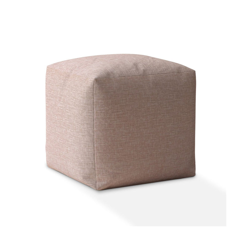 Home Outfitters 17" Pink Cotton Pouf Cover